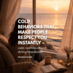 Cold behaviors that make people respect you instantly – calm confidence and strong boundaries