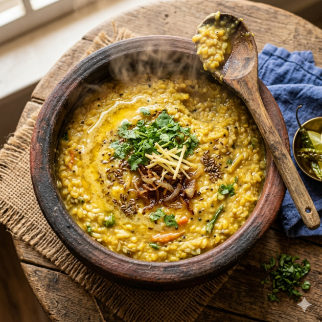 The Ritual of the One-Pot Supper- a traditional mung dal khichdi to rest, digest, and restore.